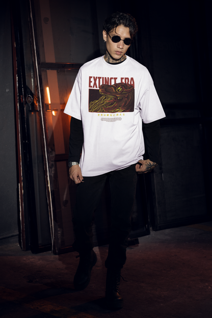 EXTINCT ERA Warrior Streetwear Frontprint - Freestyler Bio Oversized Unisex T-Shirt Erwachsene SH