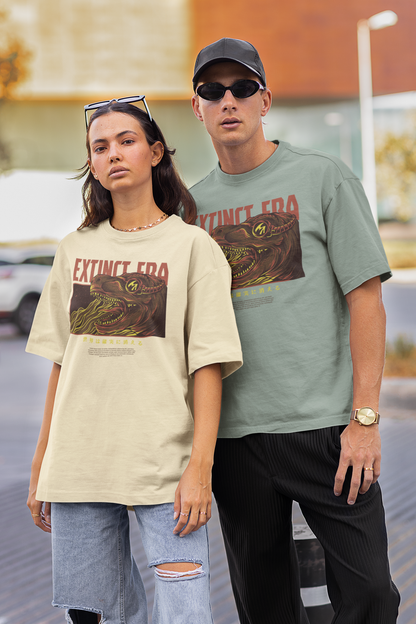 EXTINCT ERA Warrior Streetwear Frontprint - Freestyler Bio Oversized Unisex T-Shirt Erwachsene SH