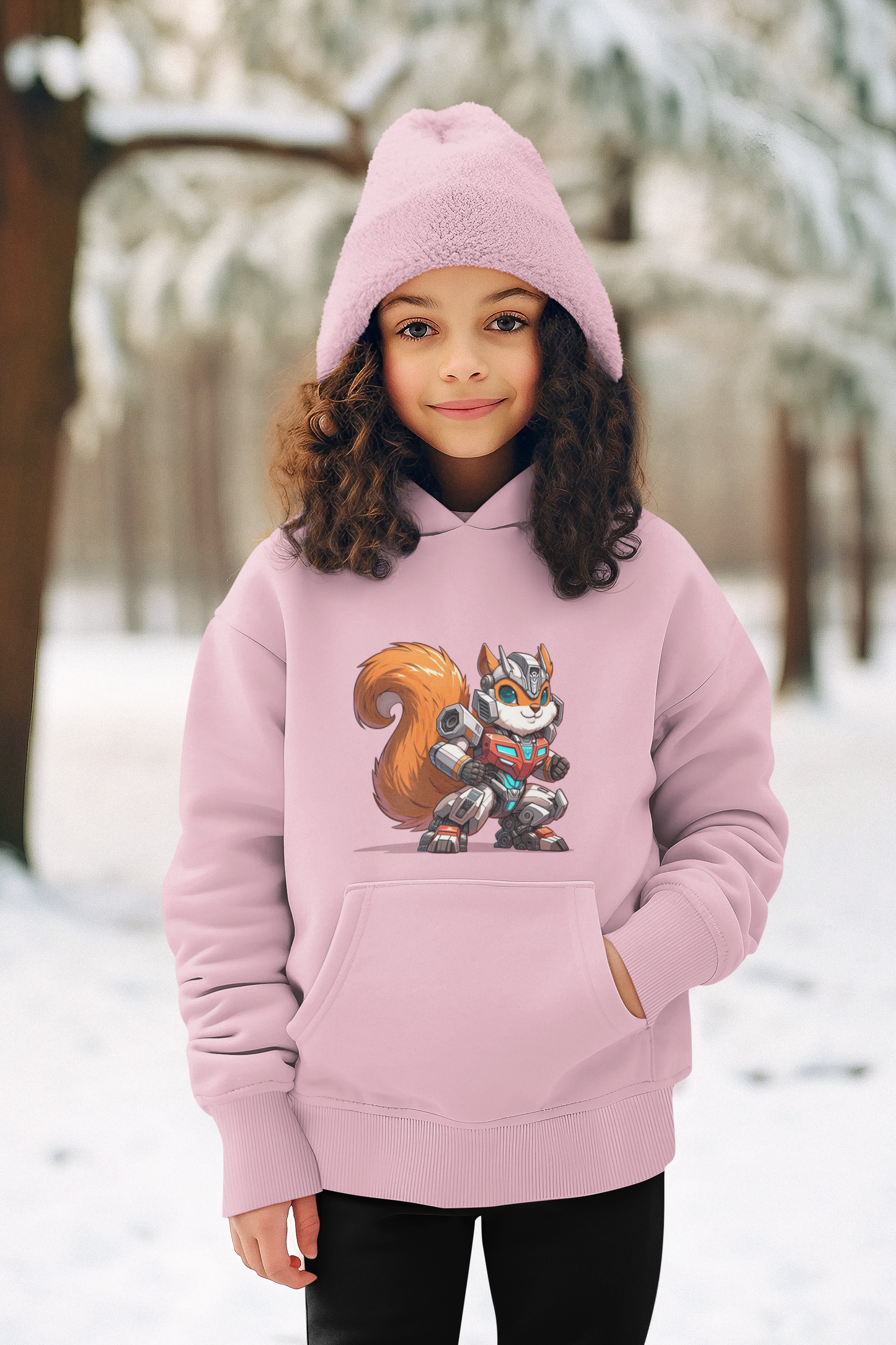 Kinder Hoodie Pullover Bio Baumwolle Hochwertig Langlebig - Eichhörnchen Transformer Rio - Mini Cruiser Hoodie 2.0 ST/ST SH