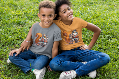 Eichhörnchen Transformer Rio - Kinder T-Shirt Kurzarm-Shirt Baumwolle Hochwertig Langlebig - T-Shirt Kids BC SH