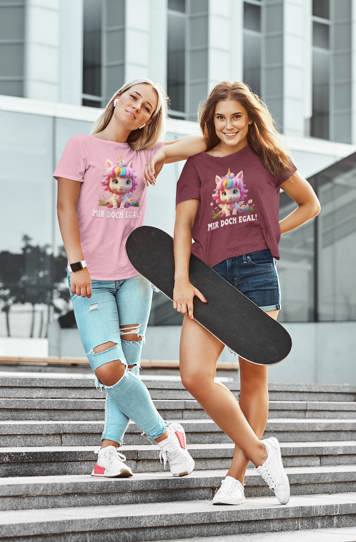 Einhorn Mir doch egal - Unisex Erwachsenen und Teenager Bio Baumwolle T-Shirt Creator 2.0 ST/St SH