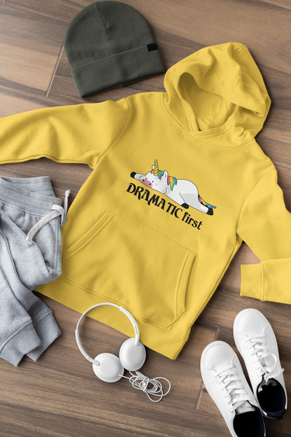 Einhorn Dramatic first - Hochwertiger Mittelschwerer Fleece-Hoodie für Jugendliche - Weltweit Verfügbar - GL