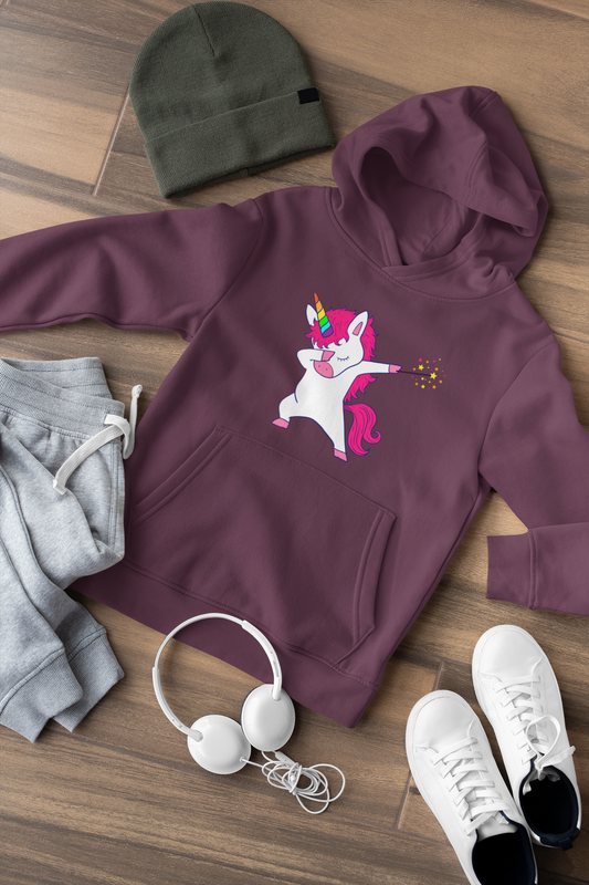 Hochwertiger Mittelschwerer Fleece-Hoodie für Jugendliche - Einhorn Unicorn Magic - Weltweit verfügbar - GL