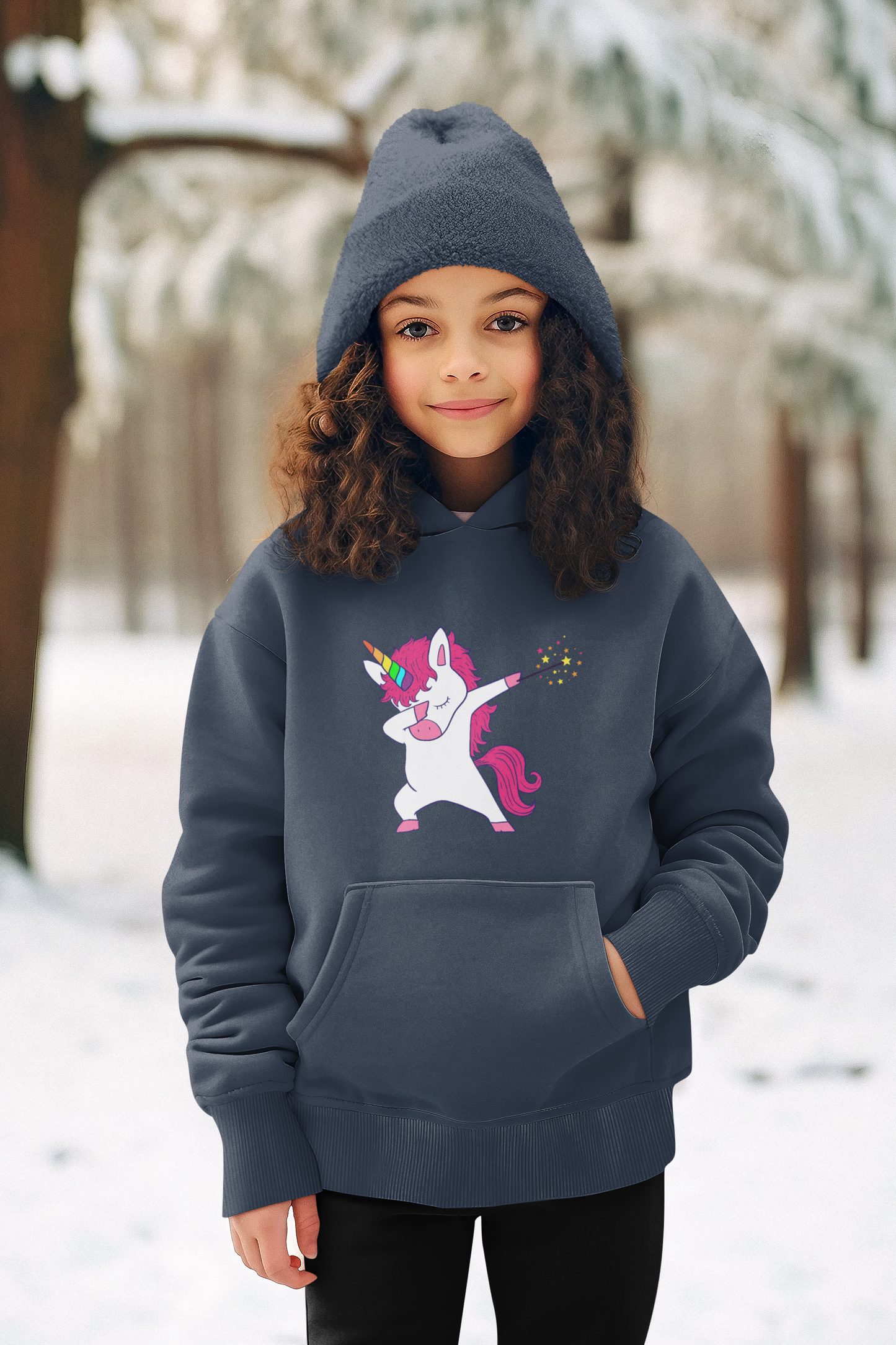 Hochwertiger Mittelschwerer Fleece-Hoodie für Jugendliche - Einhorn Unicorn Magic - Weltweit verfügbar - GL