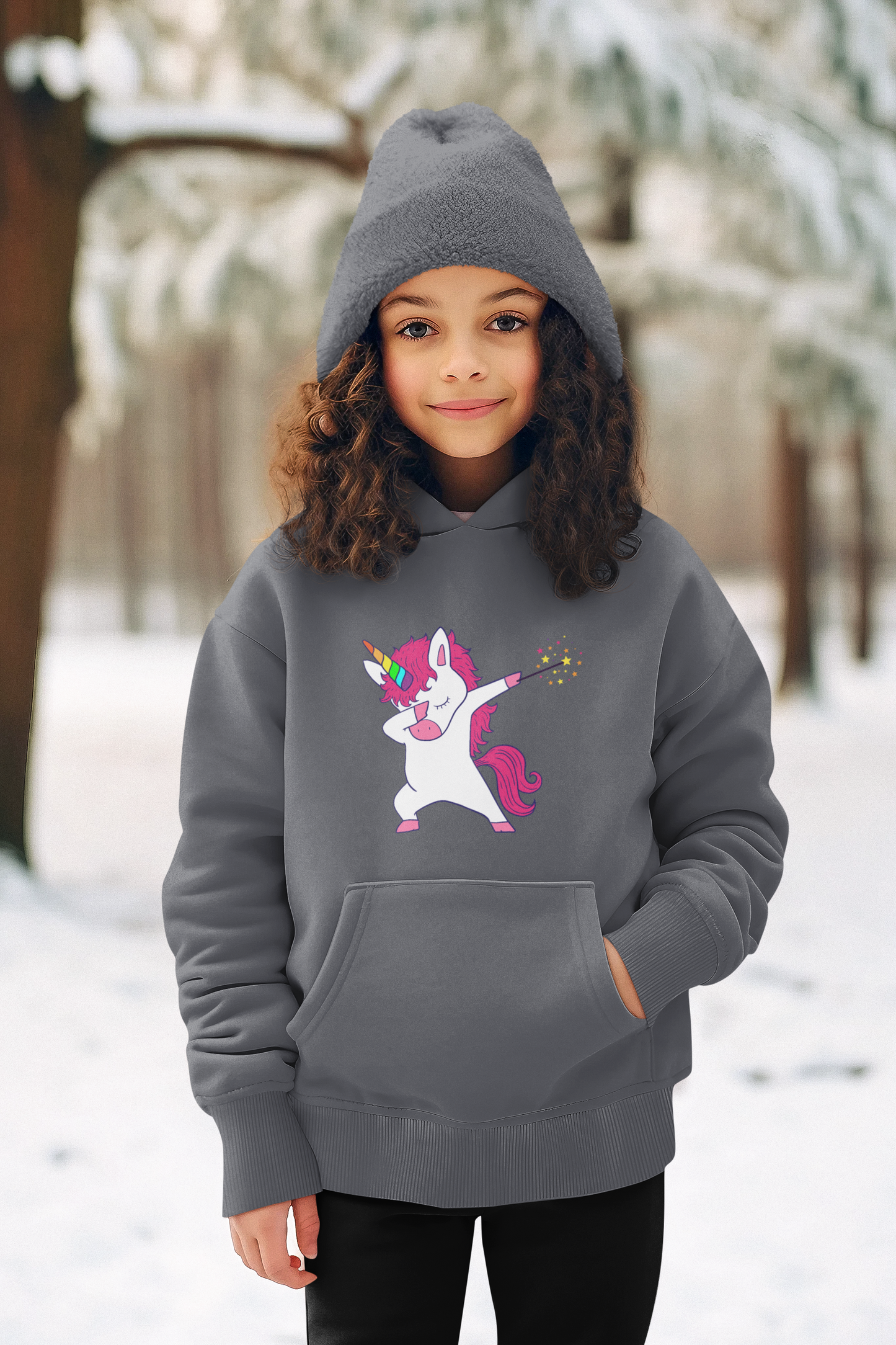 Hochwertiger Mittelschwerer Fleece-Hoodie für Jugendliche - Einhorn Unicorn Magic - Weltweit verfügbar - GL