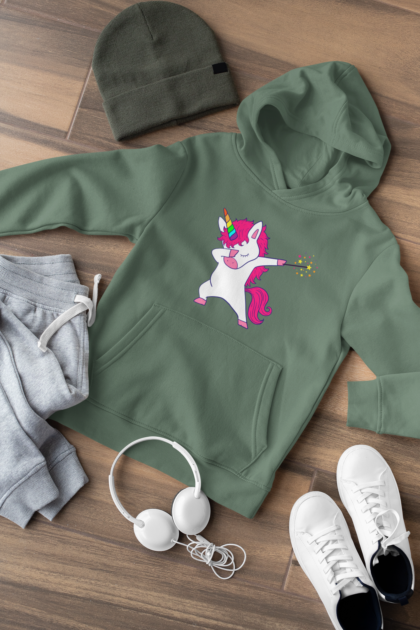 Hochwertiger Mittelschwerer Fleece-Hoodie für Jugendliche - Einhorn Unicorn Magic - Weltweit verfügbar - GL