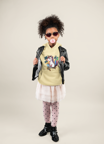 Einhorn Skater Sunset Kinder Hoodie Pullover Bio Baumwolle Hochwertig Langlebig - Mini Cruiser Hoodie 2.0 ST/ST SH