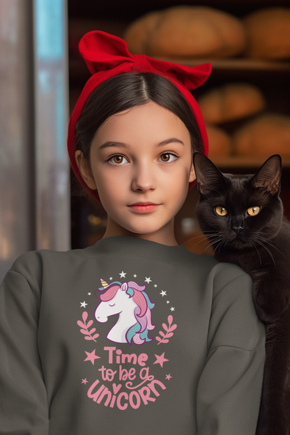 Unicornio Hora de ser un unicornio - Sudadera infantil tipo jersey Mini Changer Sweatshirt 2.0 ST/ST SH