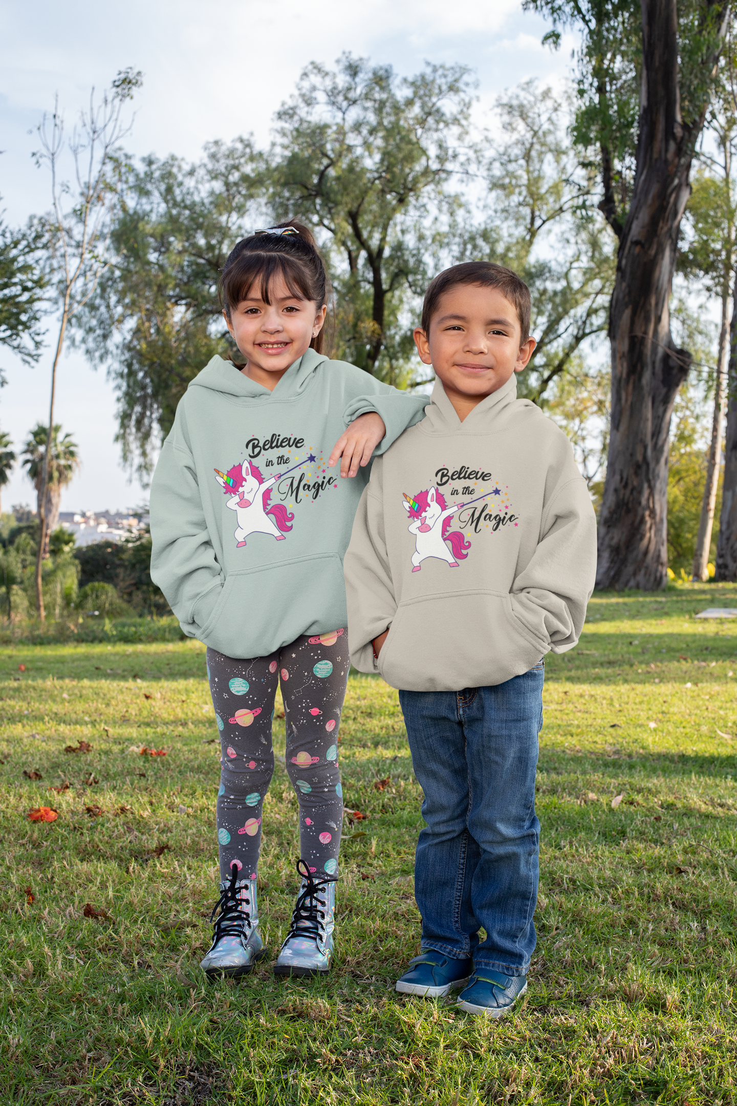 Einhorn Believe in the Magic - Mini Cruiser Hoodie 2.0 Kinder Kapuzenpullover SK