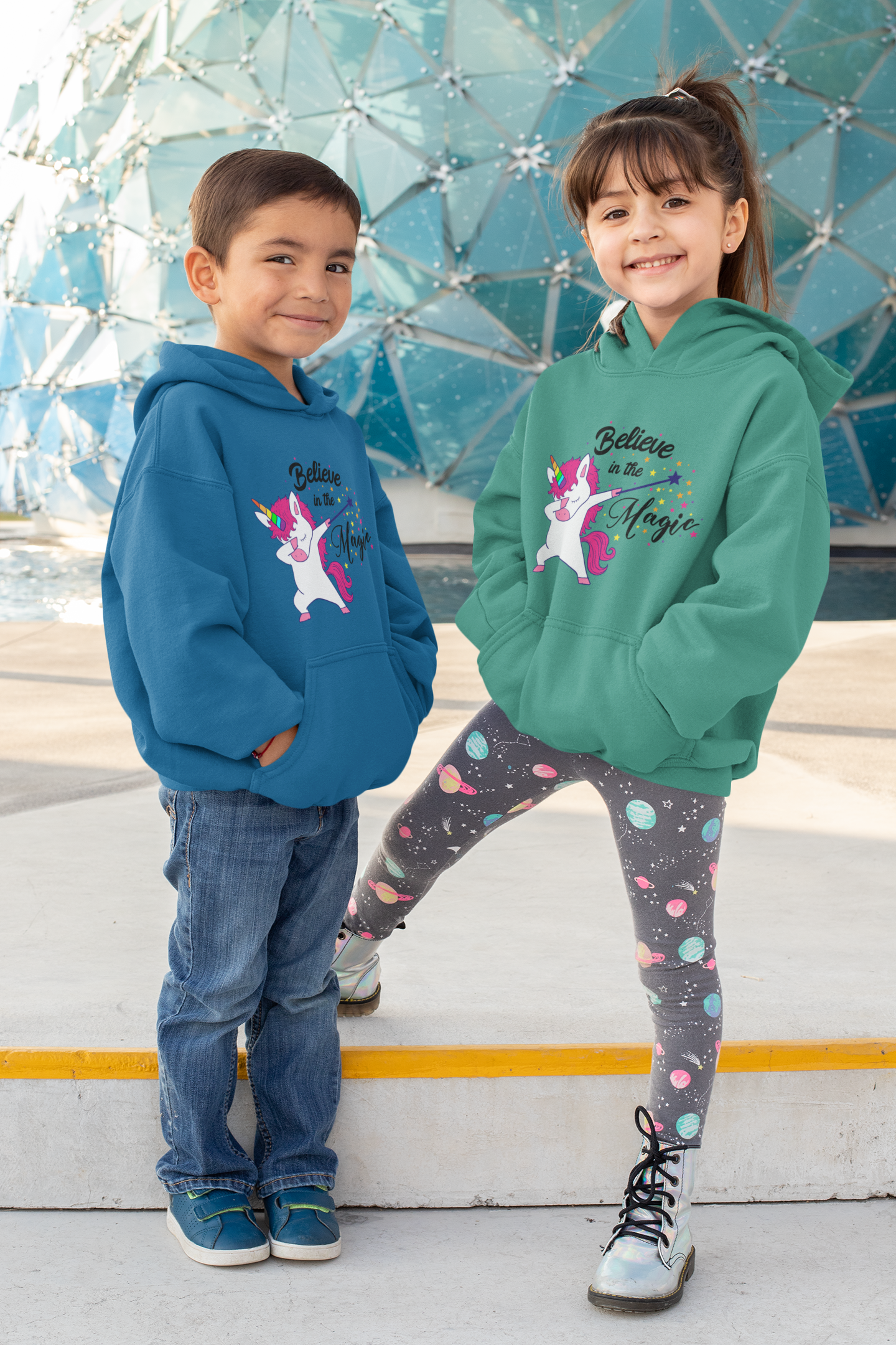 Einhorn Believe in the Magic - Mini Cruiser Hoodie 2.0 Kinder Kapuzenpullover SK