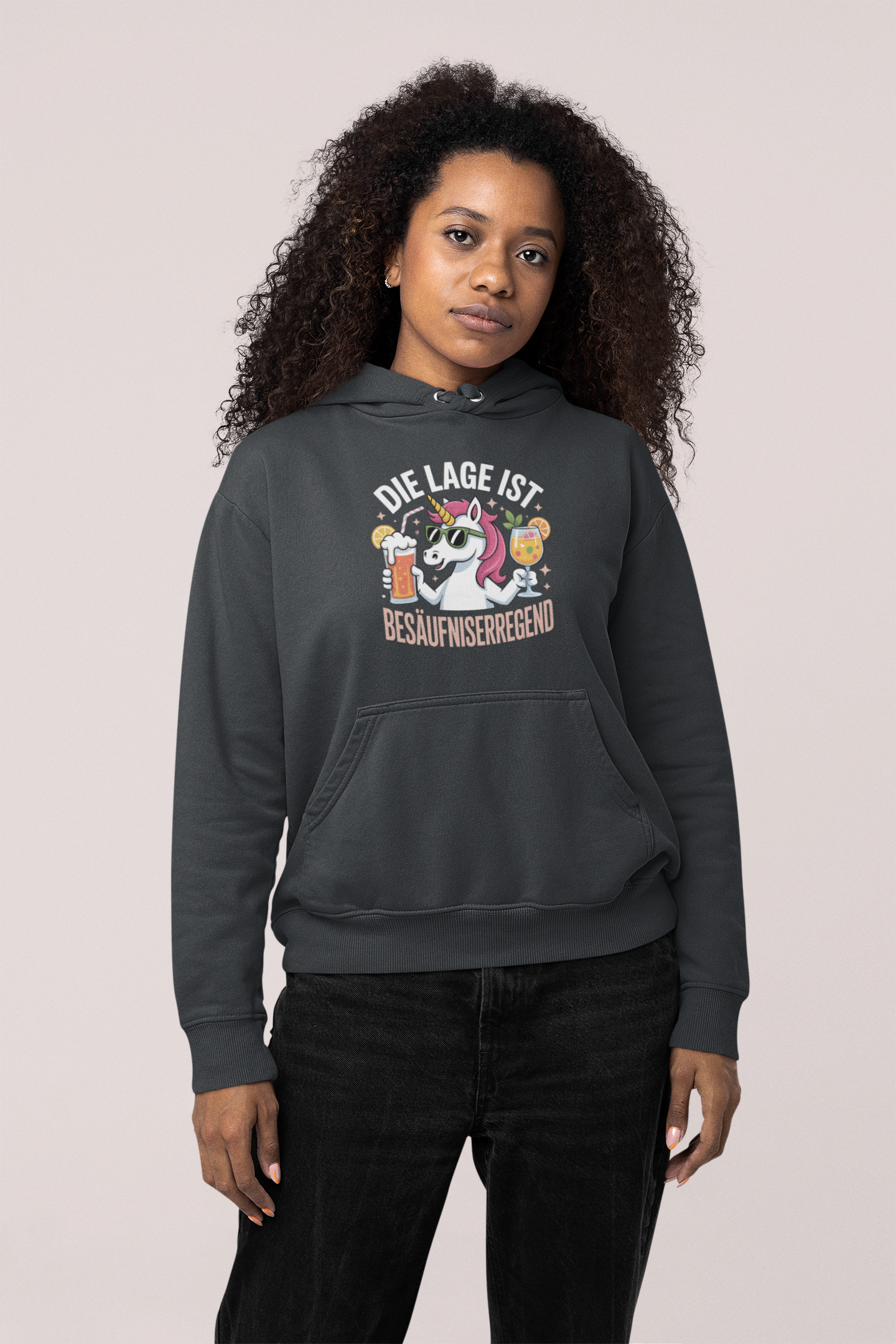 Einhorn Die Lage ist Besäufniserregend - Unisex Erwachsenen Bio Organic Cruiser Hoodie 2.0 ST/ST SH