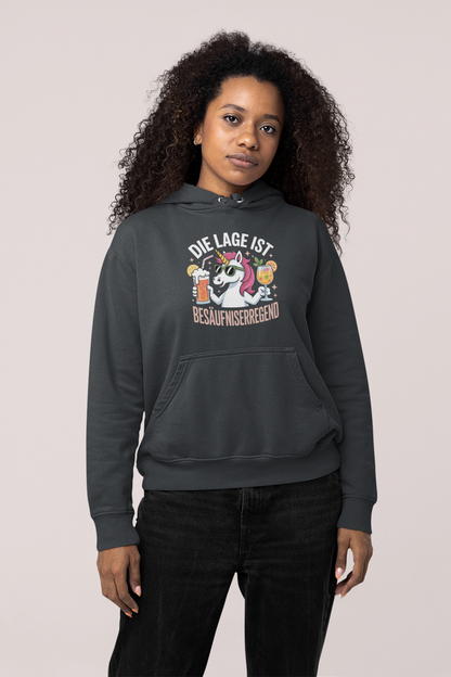 Einhorn Die Lage ist Besäufniserregend - Unisex Erwachsenen Bio Organic Cruiser Hoodie 2.0 ST/ST SH