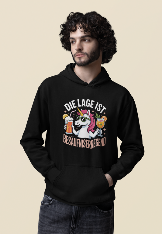 Einhorn Die Lage ist Besäufniserregend - Unisex Erwachsenen Bio Organic Cruiser Hoodie 2.0 ST/ST SH