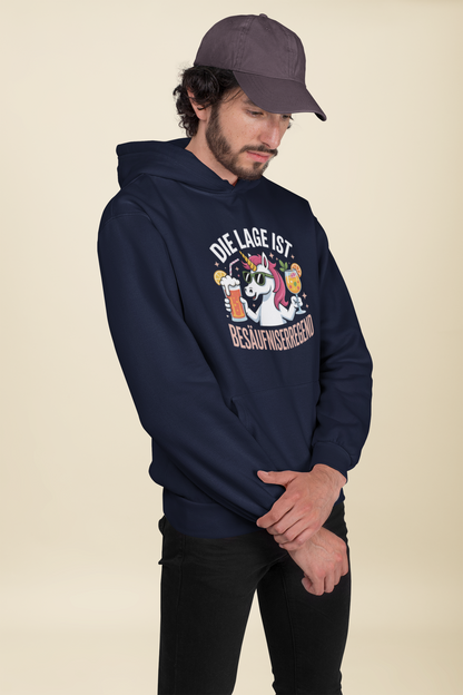 Einhorn Die Lage ist Besäufniserregend - Unisex Erwachsenen Bio Organic Cruiser Hoodie 2.0 ST/ST SH
