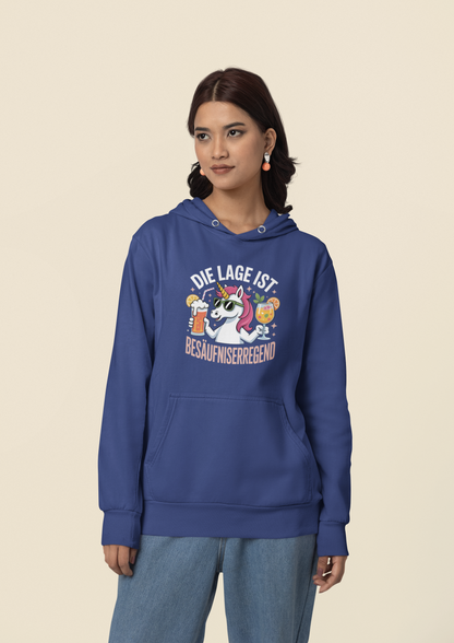 Einhorn Die Lage ist Besäufniserregend - Unisex Erwachsenen Bio Organic Cruiser Hoodie 2.0 ST/ST SH