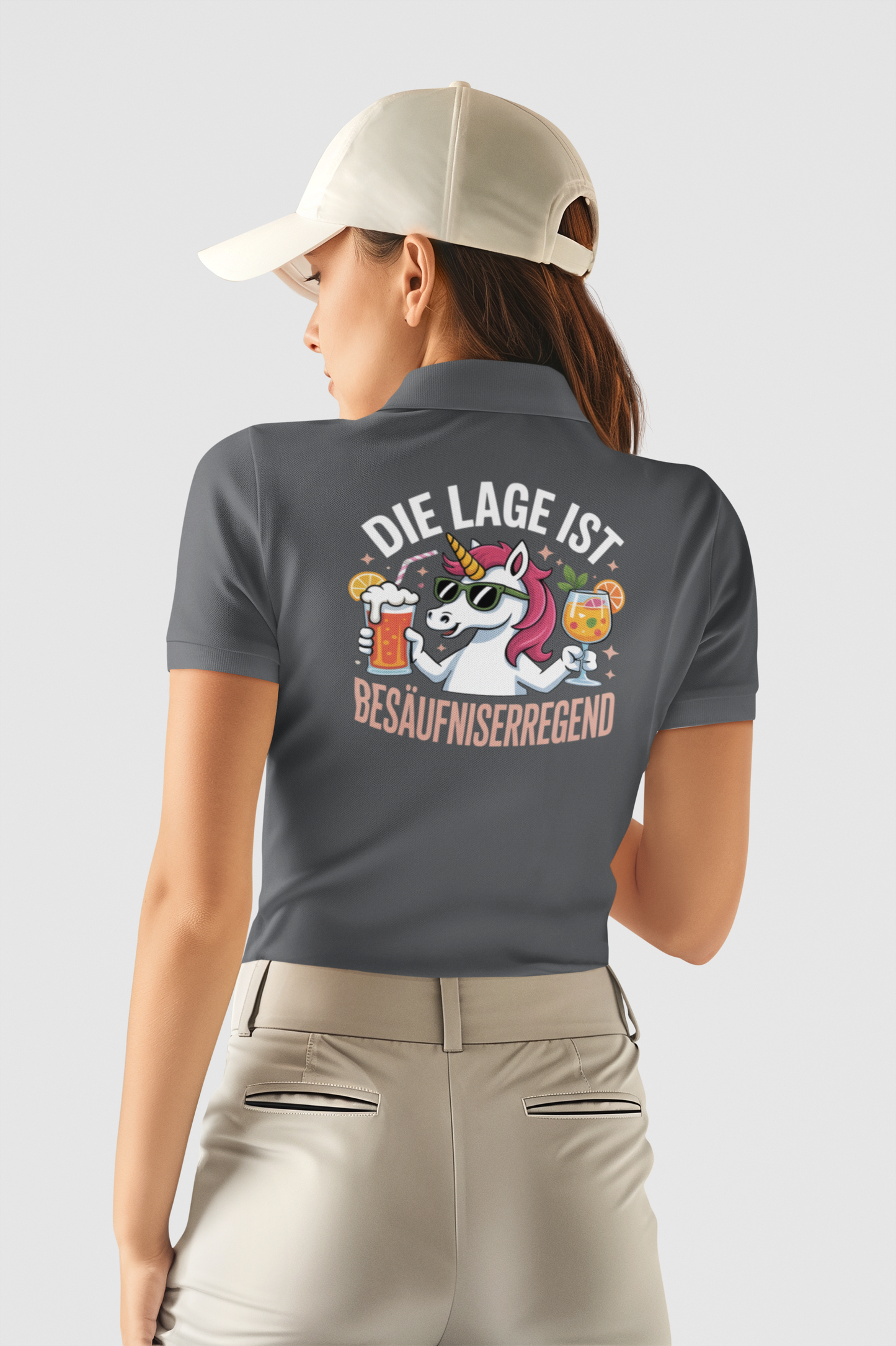 Einhorn Die Lage ist Besäufniserregend - Damen Poloshirt SH