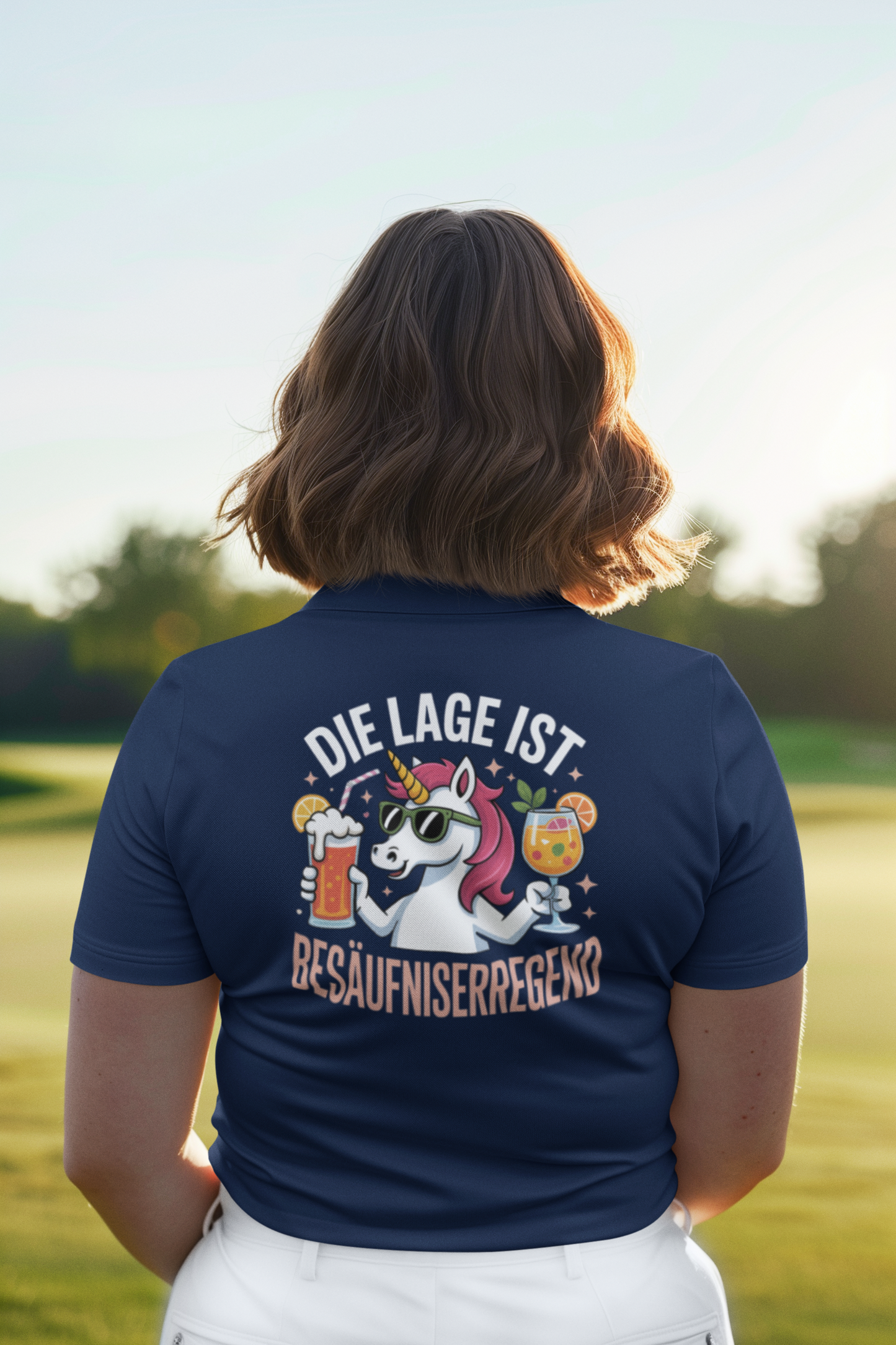 Einhorn Die Lage ist Besäufniserregend - Damen Poloshirt SH