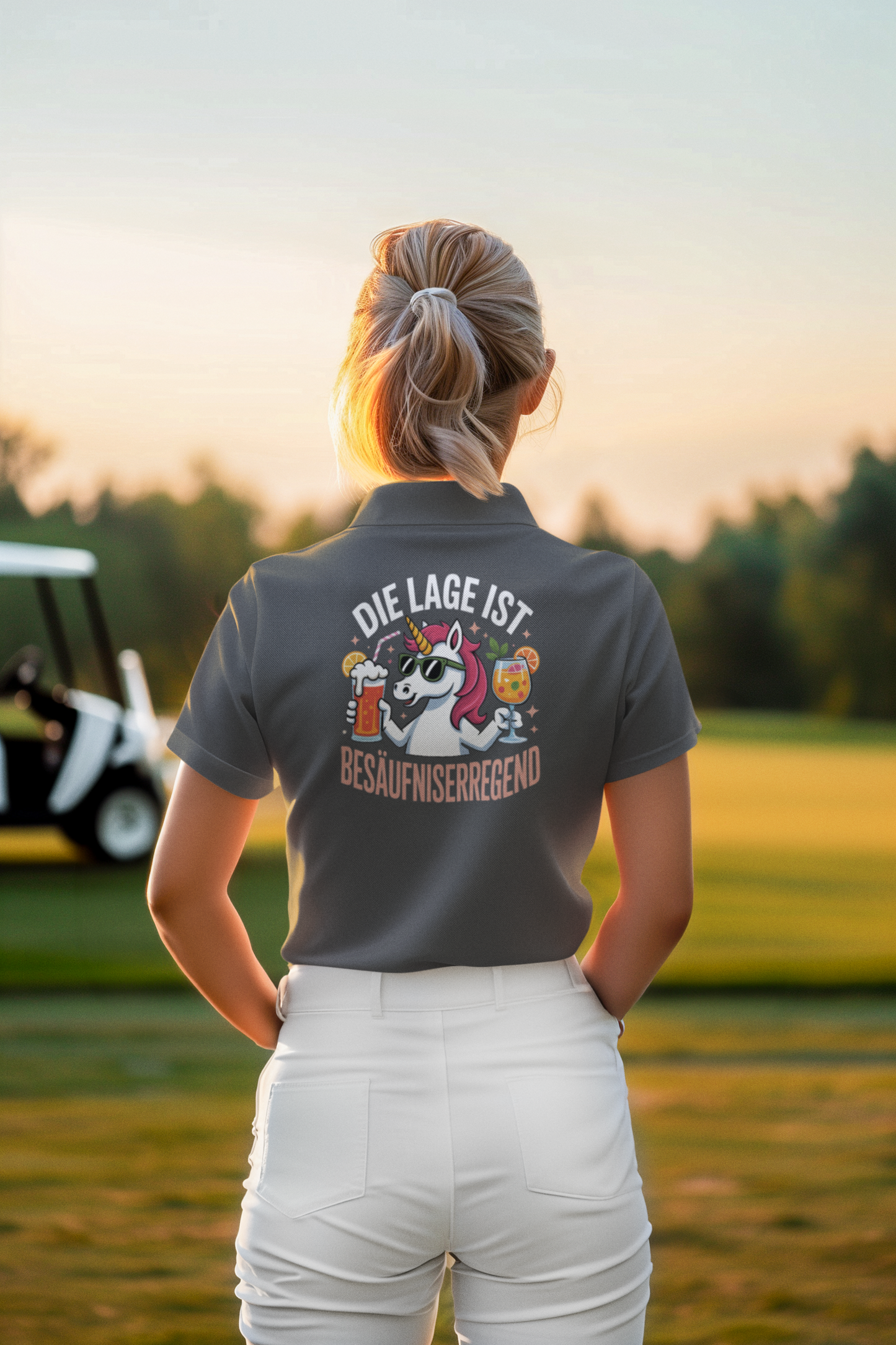 Einhorn Die Lage ist Besäufniserregend - Damen Poloshirt SH