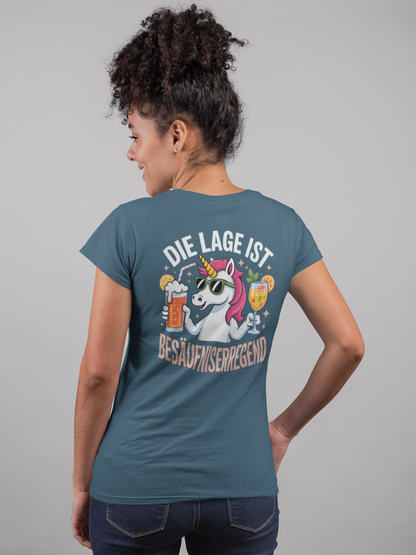 Unicorn The situation is intoxicating Back - Women's Muser Premium Organic Shirt SH