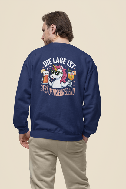 Unicorn The Situation is Intoxicating Back - Unisex Adult Bio Changer Sweatshirt SH