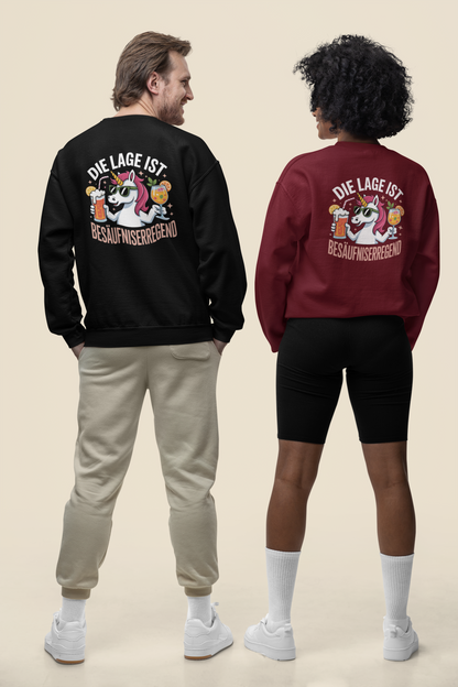 Unicorn The Situation is Intoxicating Back - Unisex Adult Bio Changer Sweatshirt SH