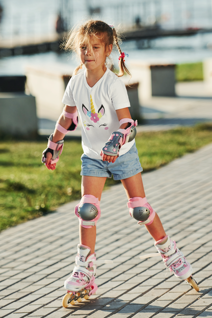 Einhorn Flower Unicorn Face T-Shirt Kids SK