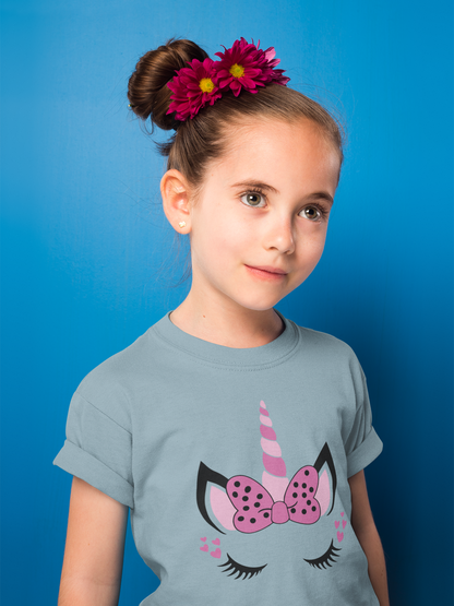 Einhorn Heart Unicorn Face T-Shirt Kids SK