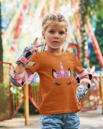 Einhorn Heart Unicorn Face T-Shirt Kids SK