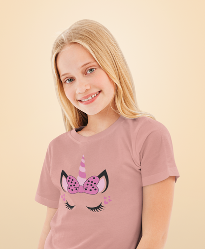 Einhorn Heart Unicorn Face T-Shirt Kids SK
