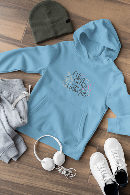 Einhorn Life is better with Unicorns - Mini Cruiser Hoodie 2.0 Kinder Kapuzenpullover SK