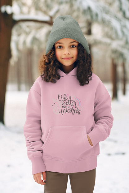 Einhorn Life is better with Unicorns - Mini Cruiser Hoodie 2.0 Kinder Kapuzenpullover SK