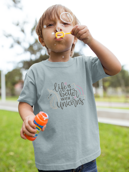 Einhorn Life is better with Unicorns T-Shirt Kids SK