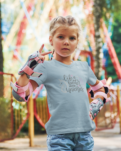 Einhorn Life is better with Unicorns T-Shirt Kids SK