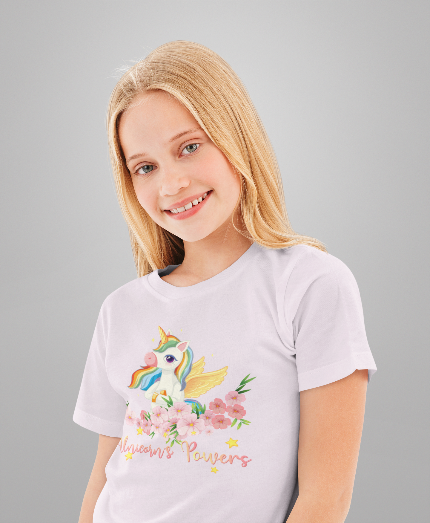 Cartoon Einhorn Power T-Shirt Kids SK