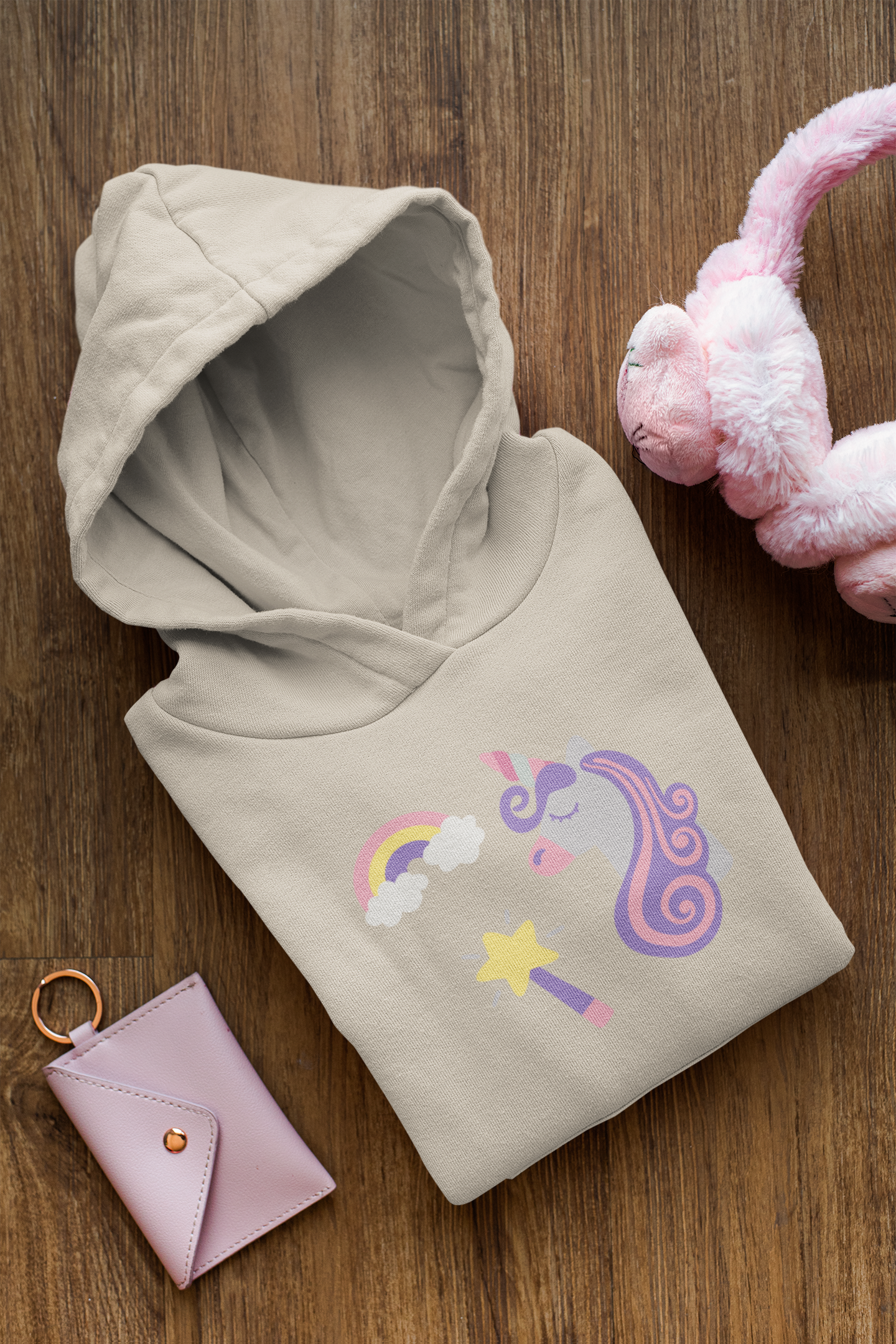 Einhorn Regenbogen und Zauberstab - Baby Cruiser Hoodie SK