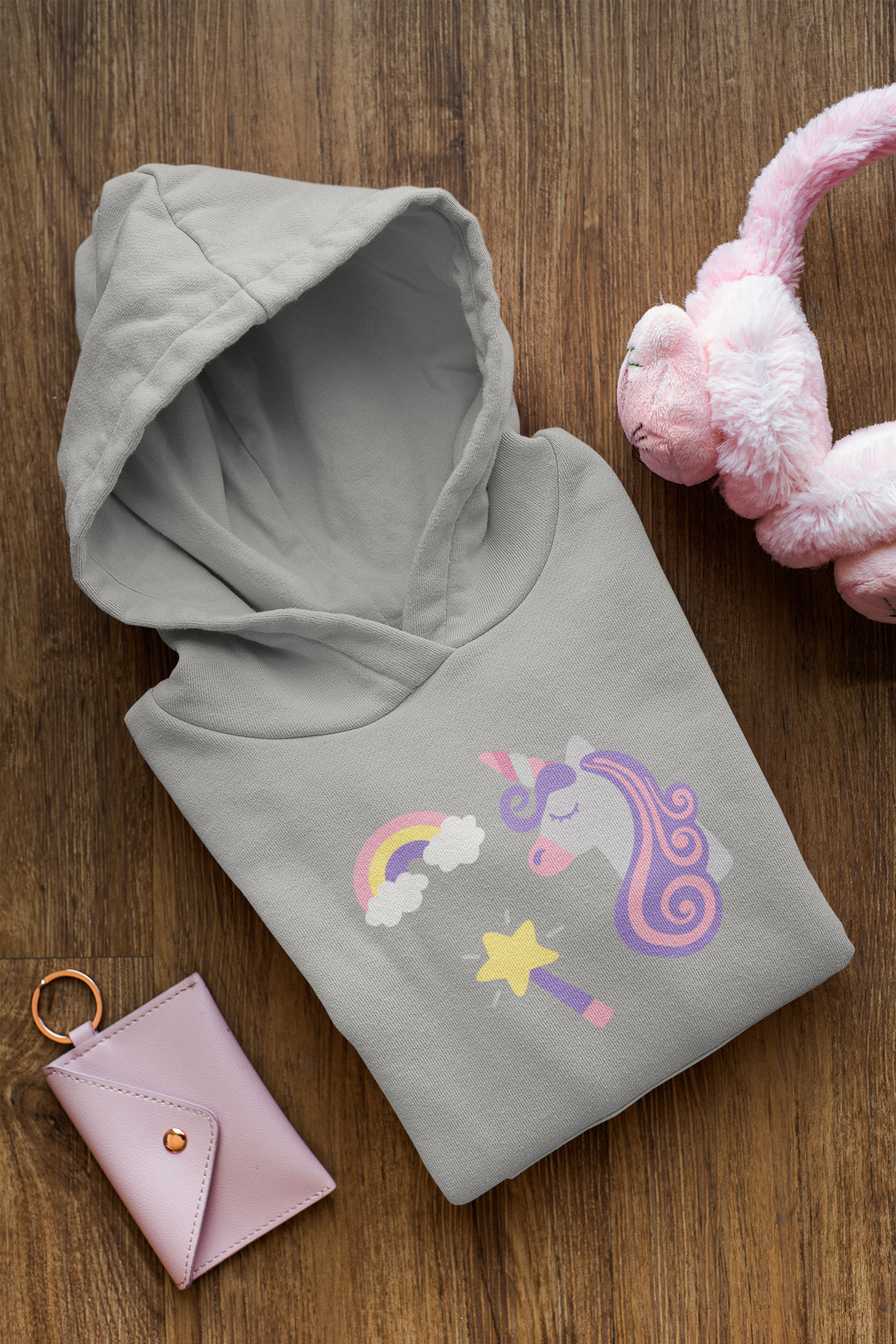 Einhorn Regenbogen und Zauberstab - Baby Cruiser Hoodie SK