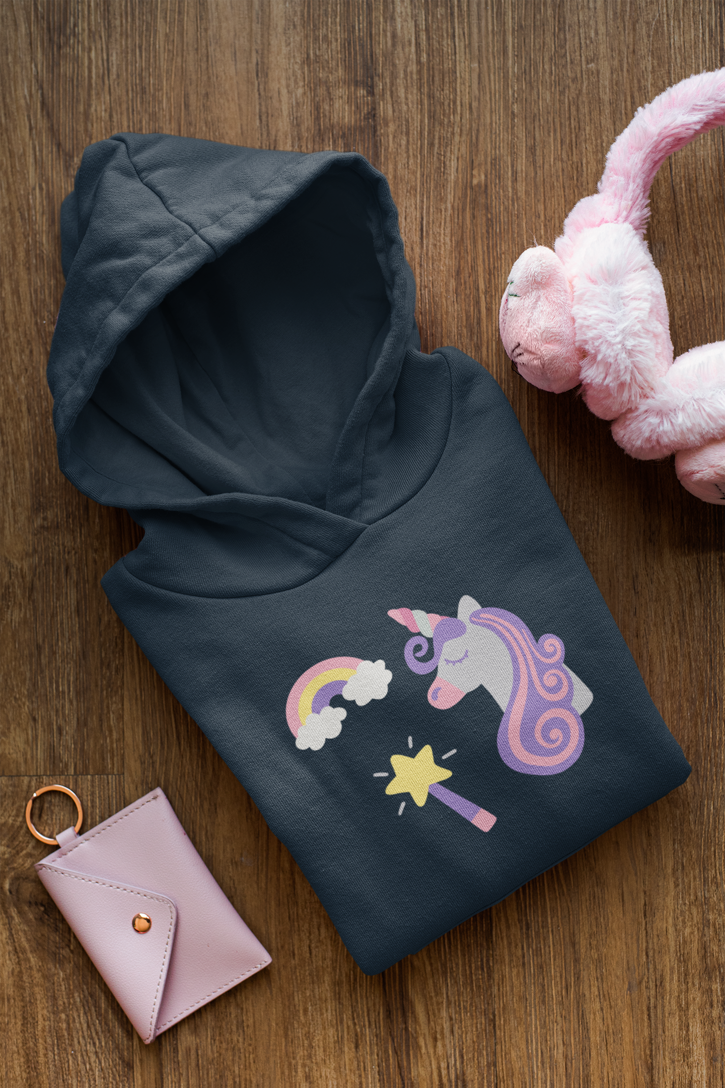 Einhorn Regenbogen und Zauberstab - Baby Cruiser Hoodie SK