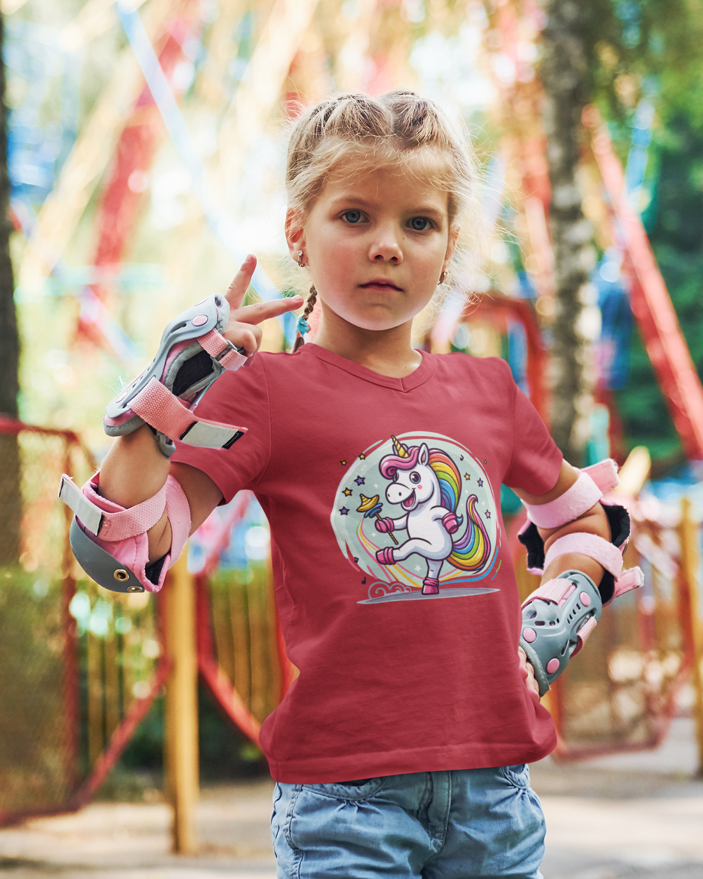 Einhorn tanzt mit Blase - Mini Creator 2.0 Kids T-Shirt SK