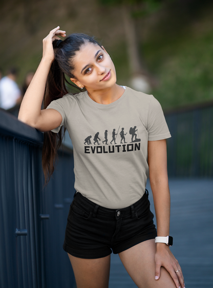 Evolution Walking - Camiseta unisex de manga corta de algodón orgánico para adultos Creator T-Shirt 2.0 ST/ST SH