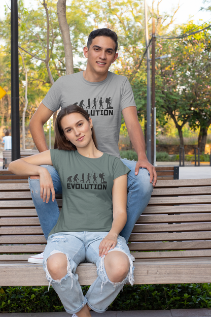 Evolution Walking - Camiseta unisex de manga corta de algodón orgánico para adultos Creator T-Shirt 2.0 ST/ST SH