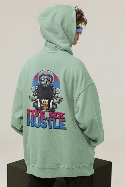 FIVE SIX HUSTLE BIKER SPIRIT Streetwear - Slammer Organic Oversized Unisex Hoodie Adults SH