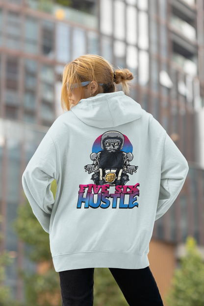 FIVE SIX HUSTLE BIKER SPIRIT Streetwear - Slammer Organic Oversized Unisex Hoodie Adults SH