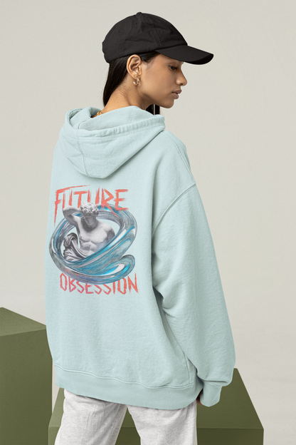 FUTURE OBSECCION STATUE Streetwear Backprint - Slammer Organic Oversized Unisex Hoodie Adults SH