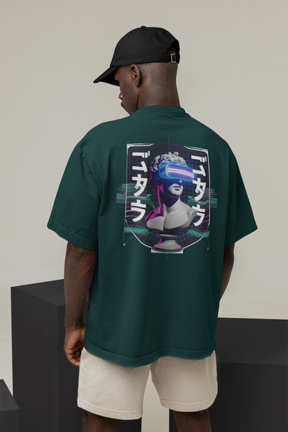 FUTURE STATUE VIRTUELL BRILLE Streetwear Backtprint - Freestyler Bio Oversized Unisex T-Shirt Erwachsenen SH