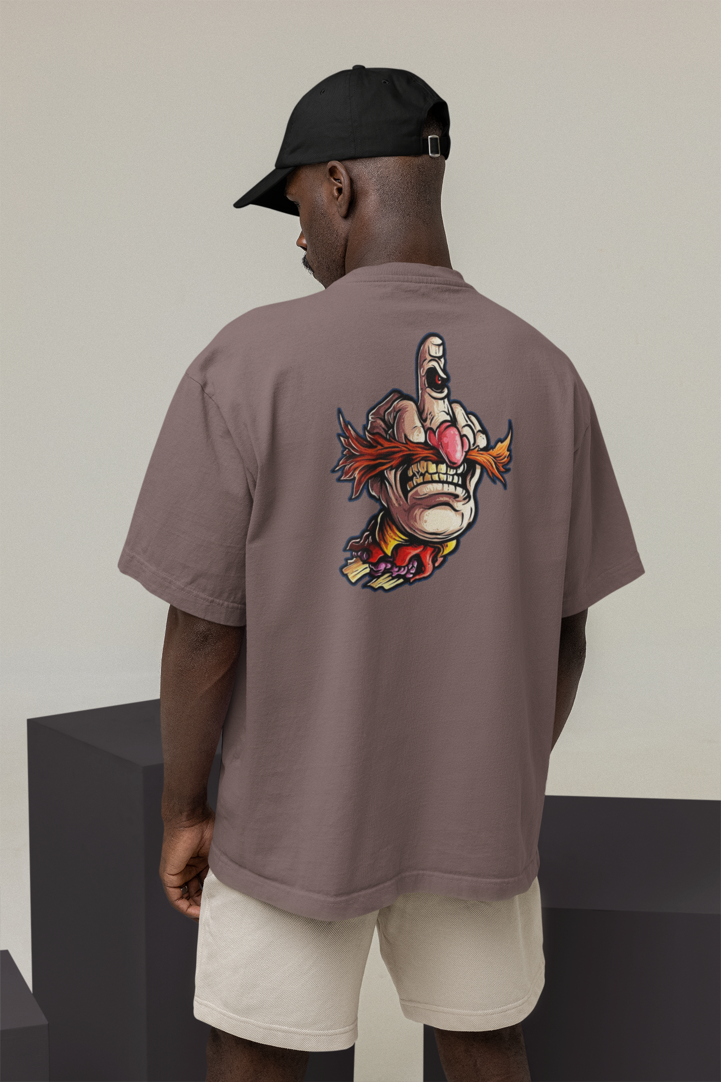 FY HAND SURREAL REBEL Streetwear Backprint - Freestyler Bio Oversized Unisex T-Shirt Erwachsene SH