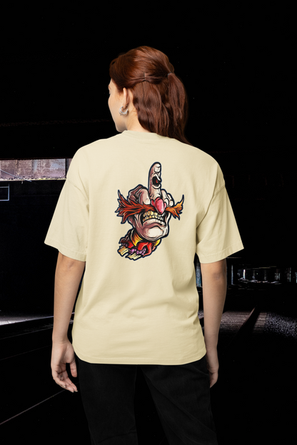 FY HAND SURREAL REBEL Streetwear Backprint - Freestyler Bio Oversized Unisex T-Shirt Erwachsene SH