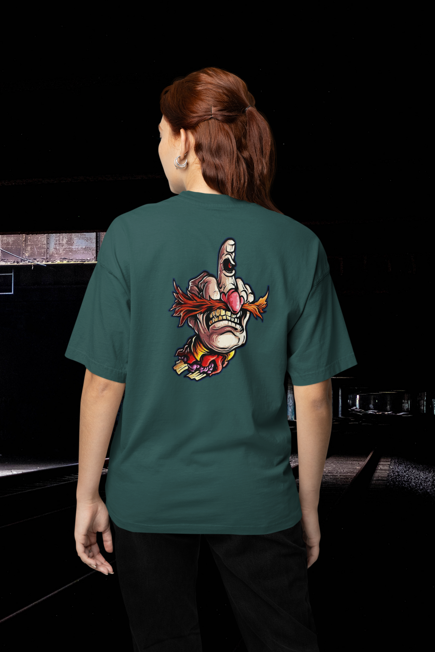 FY HAND SURREAL REBEL Streetwear Backprint - Freestyler Bio Oversized Unisex T-Shirt Erwachsene SH