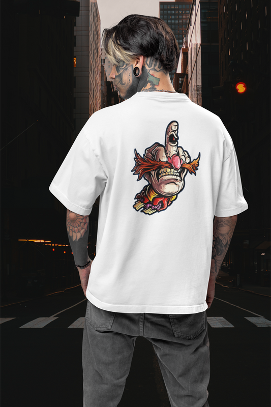 FY HAND SURREAL REBEL Streetwear Backprint - Freestyler Bio Oversized Unisex T-Shirt Erwachsene SH