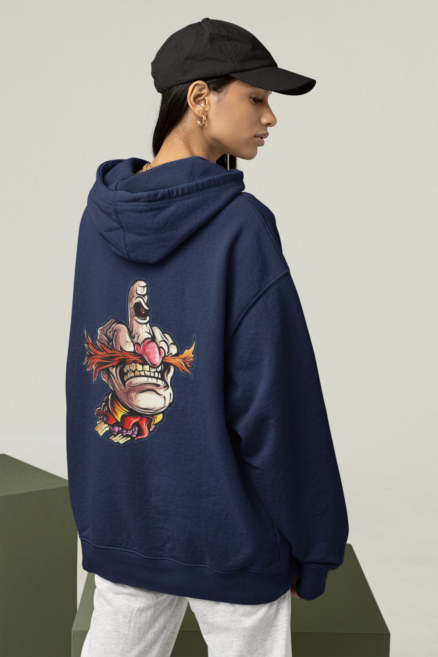 FY HAND SURREAL REBEL Streetwear - Slammer Organic Oversized Unisex Adult Hoodie