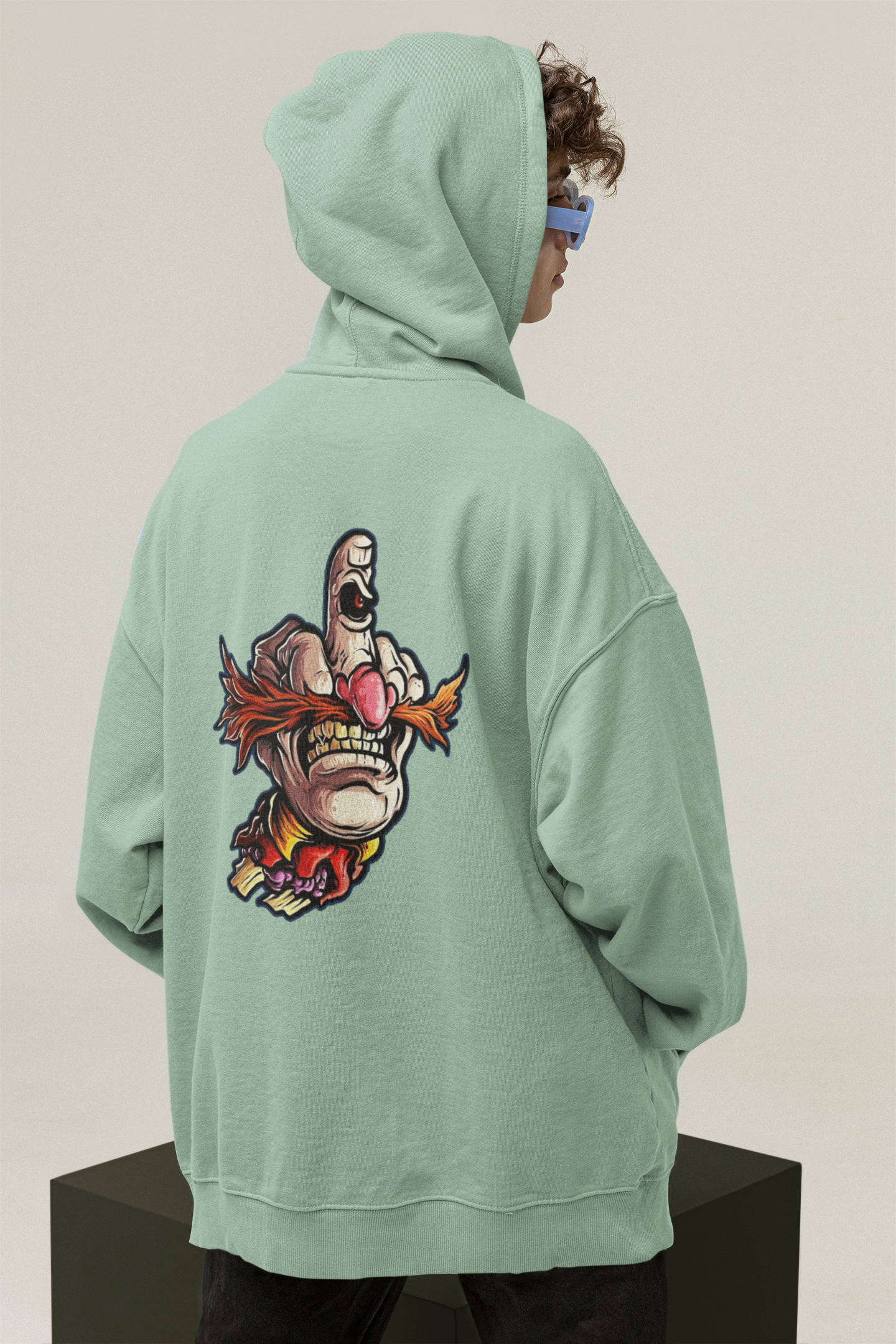 FY HAND SURREAL REBEL Streetwear - Slammer Organic Oversized Unisex Adult Hoodie